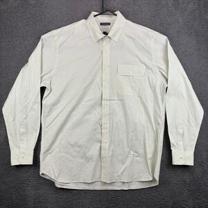 Turtleson Mens XL‎ Classic Fit Long Sleeve Button Down Shirt Yellow Blue Gingham